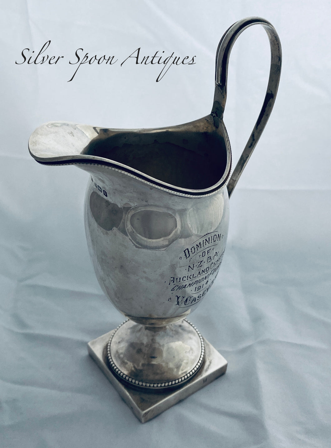 NZ Interest - English Sterling Presentation Milk Jug