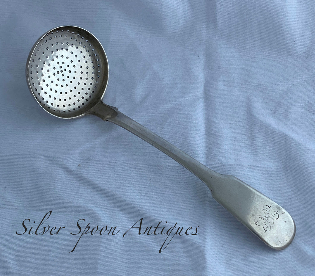 Indian Colonial Silver Sifting Ladle, George GORDON & CO, Madras, 1821-1845