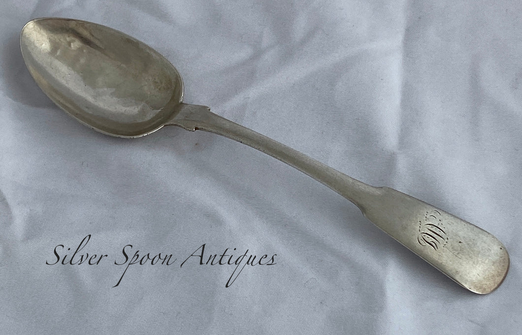 Scottish Provincial Silver Dessert Spoon, Inverness, 1813-1857