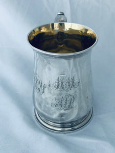 West Country George II Half-pint mug, William Parry, Plymouth, 1749
