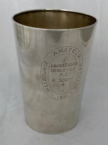 Australian Sterling Regatta Beaker, Melbourne, 1926