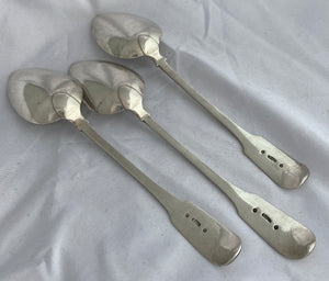 Set of three Cape Silver Tablespoons, WG Lotter, 1810s-20s