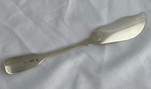 Cape Silver Butter Knife, Lawrence Twentyman, 1830s