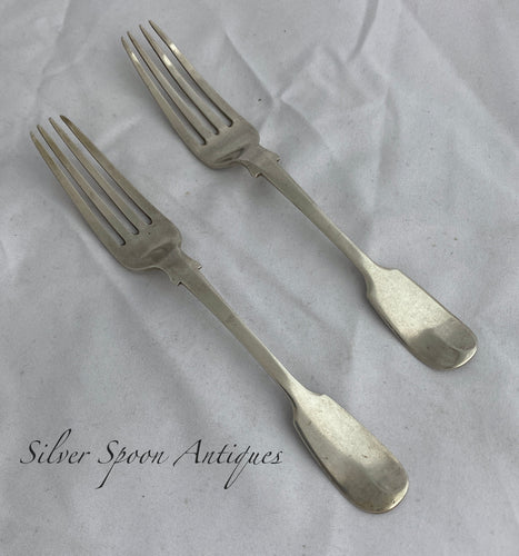 Pair of Cape Dessert Forks, Johannes Lotter, 1840s