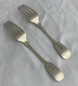 Pair of Cape Dessert Forks, Johannes Lotter, 1840s