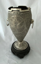 Load image into Gallery viewer, Art Deco Indian Silver Vase, Kashmir, 1920s-30s