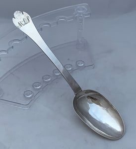 Rare English Provincial Trefid Spoon, TAUNTON, Richard Hamlin