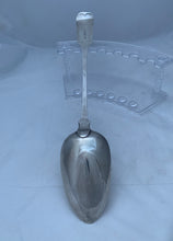 Load image into Gallery viewer, Large Fiddle Pattern Provincial English Sterling Serving/Basting Spoon, WW, Exeter, 1814