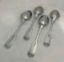 Load image into Gallery viewer, Set of 4 Canadian Fiddle Pattern Tablespoons, William Veith, Halifax, 1848-1854.