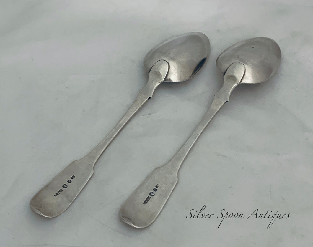 Pair of Canadian Tablespoons, George Savage and Son, Montreal & Toronto, 1829-1843