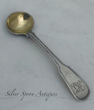 Load image into Gallery viewer, Rare West Indian/Canadian Fiddle and Thread Salt Spoon, Peter Nordbeck, 1815-1845.