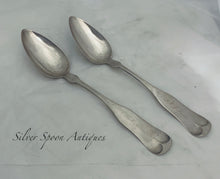 Load image into Gallery viewer, Pair of Nantucket Table Spoons, James Easton, 1828-1830