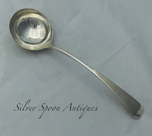 English Colonial OE Pattern Ladle, Henry Cowper, Gibraltar, 1790-1800