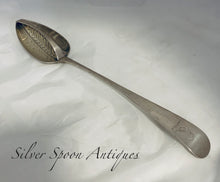 Load image into Gallery viewer, Irish Sterling Straining Spoon, John Power, Dublin, 1806