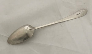 Bright-cut American Coin Silver Tablespoon, I.SAYRE, c.1800