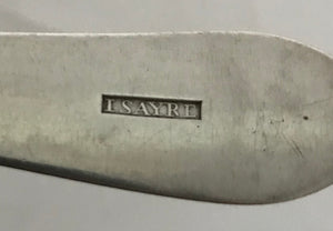 Bright-cut American Coin Silver Tablespoon, I.SAYRE, c.1800