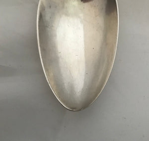 Bright-cut American Coin Silver Tablespoon, I.SAYRE, c.1800