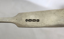 Load image into Gallery viewer, Pair of Sterling Fiddle Pattern Tongs, Robert WILLIAMS &amp; Sons, Exeter,1852