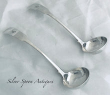 Load image into Gallery viewer, Rare Pair of Scottish Provincial Cream Ladles, RICHARDSON Colin &amp; LINDSAY John, St. Andrews, 1830-1860