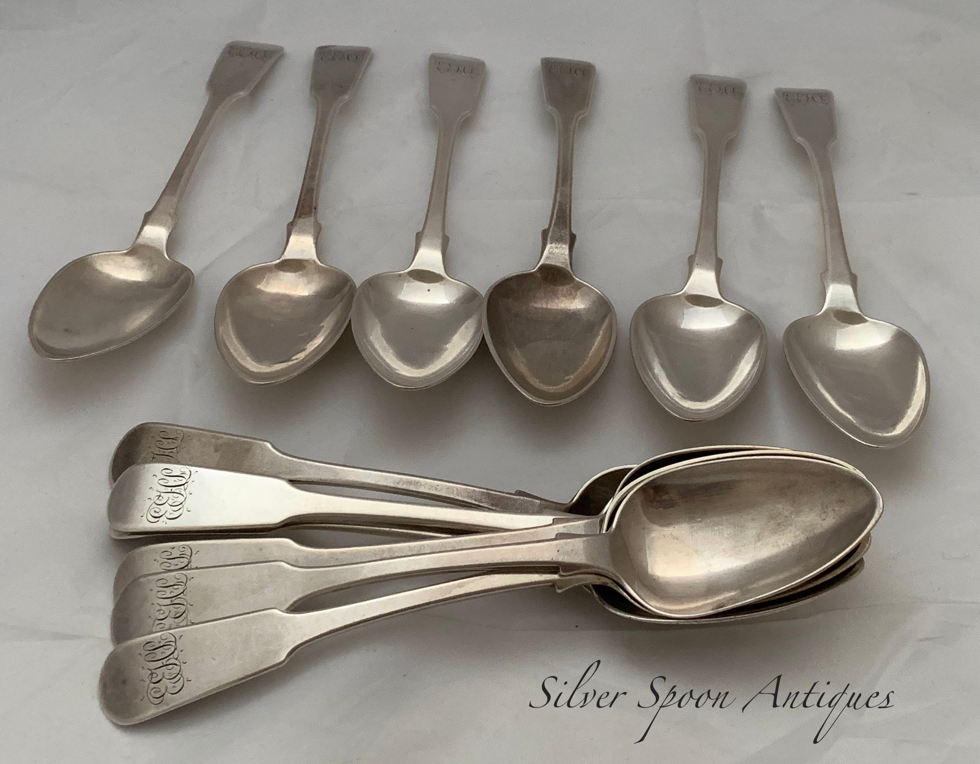 Antique dessert clearance spoons
