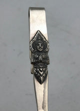 Load image into Gallery viewer, Vintage Thai Sterling Sugar Tongs decorated with Buddhas