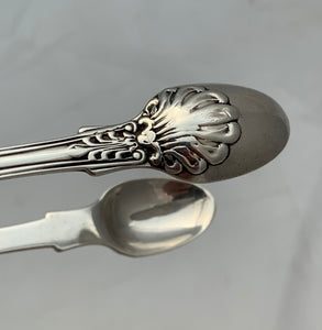 English Sugar Tongs, Rose Pattern, London