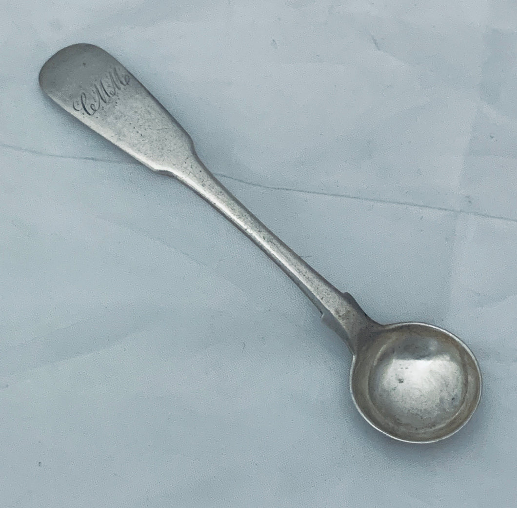 Rare Australian Colonial Silver Salt spoon, Alexander DICK, 1830s